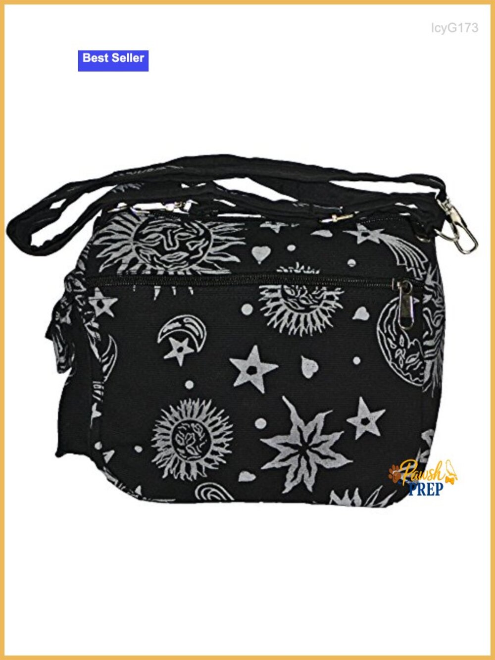 Celestial Hippie Boho Cotton Crossbody Bag Shoulder Purse